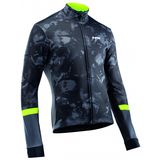 Jacheta Ciclism Northwave, Total Protection, camo negru-galben fluo