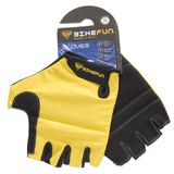 Manusi Bicicleta Scurte BikeFun Basic, galben-negru