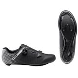 Pantofi Ciclism Northwave Road Core Plus 2, negru-argintiu