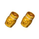 Set Capac Valva-Ventil (2 buc) Granite Design Juicy Nipples (GVC24-15) alu CNC pt valva AV (schrader) functii suplimentare - extragere ventil-dezumflare auriu, AM