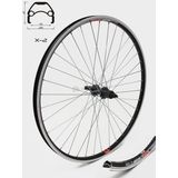 Roata Bicicleta Crosser X2, Spate, 36H, 28", QR caseta, negru, capsata