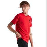 Tricou Ciclism Casual Specialized Men's Logo SS - Flo Red