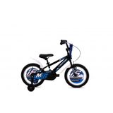 Bicicleta Copii cu Roti Ajutatoare Capriolo Mustang 16 negru albastru
