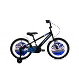 Bicicleta Copii cu Roti Ajutatoare Capriolo Mustang 20 negru albastru