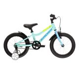 Bicicleta Copii cu Roti Ajutatoare Kross Mini 4.0 16 Turcoaz-Albastru-Verde