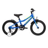 Bicicleta Copii cu Roti Ajutatoare Kross Racer 4.0 16 Albastru-Lime