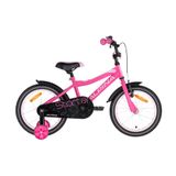 Bicicleta Copii cu Roti Ajutatoare Alpina Starter 16 Roz