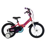 Bicicleta Copii cu Roti Ajutatoare CROSS Daisy 16" alb-roz