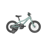 Bicicleta Copii cu Roti Ajutatoare Scott Contessa 14 Turcoaz