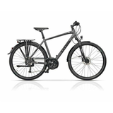 Bicicleta Trekking Cross Travel Man, Gri-Negru