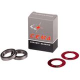 Kit Rulmenti CEMA BB Include 2 rulmenti si 2 covers CEMA 30 mm - Ceramic - Red