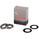 Kit Rulmenti CEMA BB Includes 2 bearings and 2 covers CEMA 24 mm and GXP-Ceramic-Negru