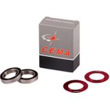 Kit Rulmenti CEMA BB Include 2 rulmenti si 2 covers CEMA 30 mm - Stainless - Red