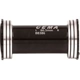Butuc Pedalier CEMA BB386 pentru PRAXIS M30 W: 86,5 x ID: 46 mm Stainless Steel - Negru, Interlock