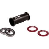 Butuc pedalier CEMA BB90-BB95 pentru Shimano W: 90,5/95 x ID: 37 mm Stainless Steel - schwarz/rot