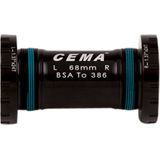 Butuc Pedalier CEMA BSA pentru FSA386/Rotor 30mm W: 68/73 - 1,37" x 24 T mm Ceramic - Negru