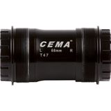 Butuc Pedalier Cema T47 pentru SRAM DUB W 68-73-M47x1-0 Stainless Steel-Negru