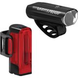 Set Lumini Fata/Spate Lezyne Far+Stop Greenline 40 Lux 1 LED USB