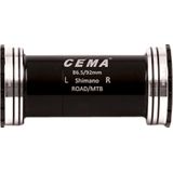 Butuc Pedalier Cema BB86-BB92 pentru Shimano W 86-5-92 x ID 41 mm Ceramic-Negru- Interlock