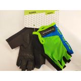 Manusi Bicicleta Scurte Bikeforce Luminite, verde-albastru