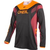 Bluza Ciclism O'Neal Element FR Hybrid V.22, negru-rosu-portocaliu