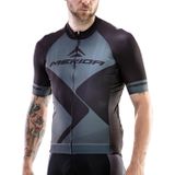 Tricou Ciclism Merida Rhombe Design Scurt Gri-Negru