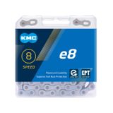Lant KMC E8 8 speed e-bike 1/2 x 3/32 136L argintiu/negru