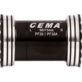 Butuc Pedalier CEMA PF30 pentru SRAM GXP W: 68/73 x ID: 46 mm Stainless Steel - Negru, Interlock