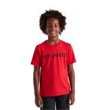 Tricou Ciclism Casual Specialized Youth Wordmark SS, Flo Red