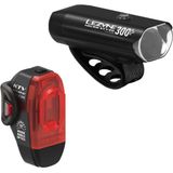 Set Lumini Fata-Spate Lezyne Micro Drive 300 Plus STVZO si KTV Drive STVZO Negru