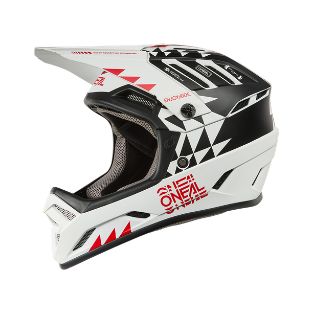 Casca Ciclism Full-Face O'Neal Knox V26 Alb-Negru