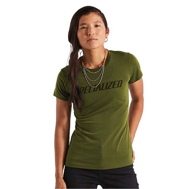 Tricou Ciclism Casual Specialized Women's Wordmark SS, Olive Green