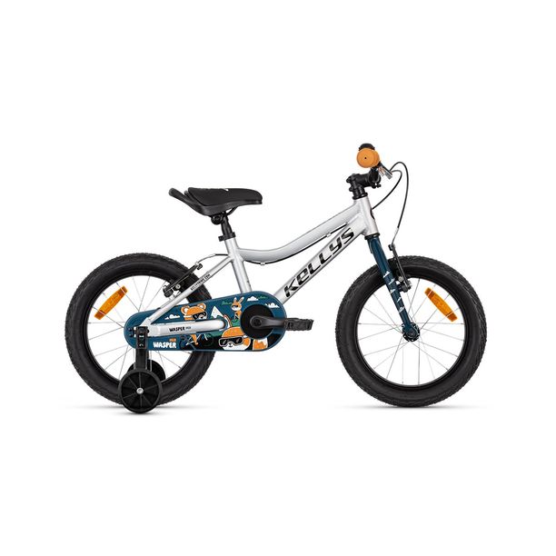 Bicicleta Copii cu Roti Cjutatoare Kellys Wasper Neo 16 Argintiu