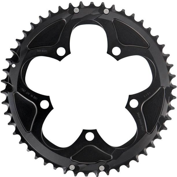 Foaie angrenaj Pedalier Sram Sosea 50T 110 A V4 aluminiuM 4MM negru (50-36)