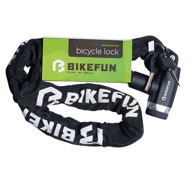 Antifurt Bicicleta Lant Bikefun Shield 6013, negru-alb