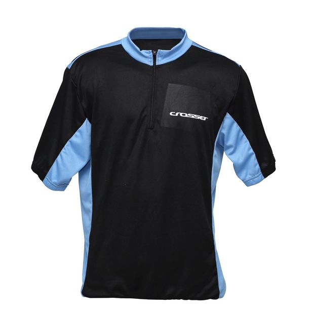 Tricou CROSSER CW-17-105 - Negru/Albastru XL