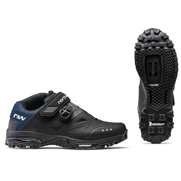 Pantofi Ciclism Northwave All Ter. Enduro Mid 2, negru-albastru