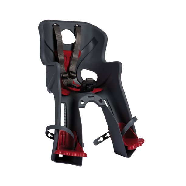Scaun Bicicleta Copii fata Bellelli Rabbit Handlefix, gri-rosu