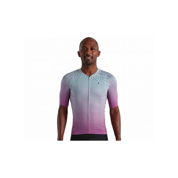 Tricou Ciclism Tehnic Specialized Men's SL, Ice Papaya/Pro Blue