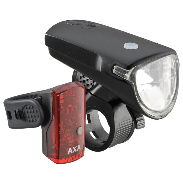 Set Lumini Fata/Spate AXA Far+Stop Greenline 50 Lux 2 LED USB