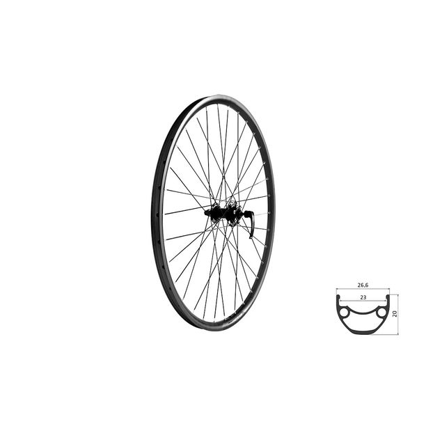 Roata Bicicleta Fata KLS DRAFT DSC 23F 26 Negru