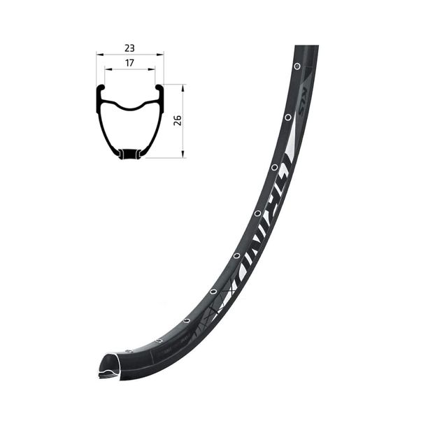 Janta Bicicleta KLS GRIND DSC, 32H, 1 Eyelet FV 28, negru