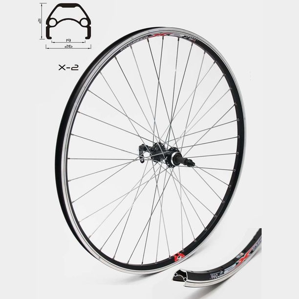 Roata Bicicleta Crosser X2 36H 28" Spate QR Negru capsata
