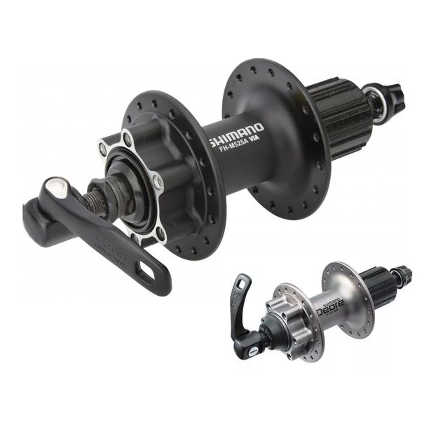 Butuc Bicicleta Roata Spate Shimano DEORE FH-M525A 36H 8/9 VIT. OLD 135MM AX 146MM QR 168MM NEGRU PT. ROTOR 6-SURUBURI