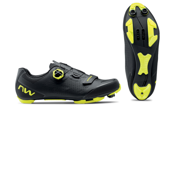 Pantofi Ciclism Northwave MTB Razer 2, negru-galben-fluo