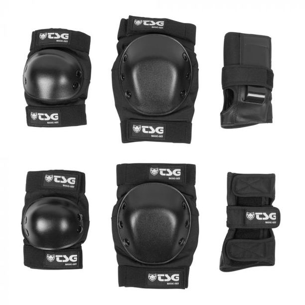 Cotiere Genunchiere Bicicleta Set TSG Basic - Black