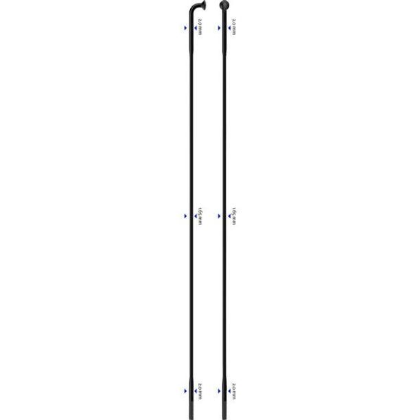 Spite Sapim D-Light neagra 2.0-1.65-2.0x276mm
