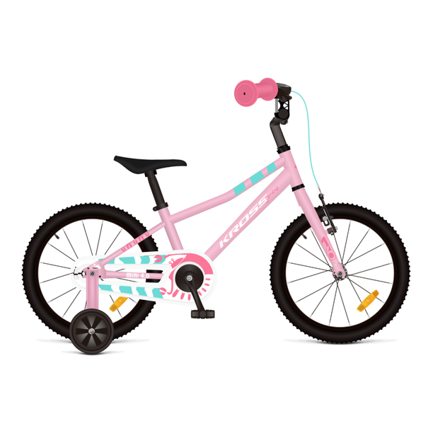 Bicicleta cu Roti ajutatoare Kross Mini 4.0 16" Roz Unisize