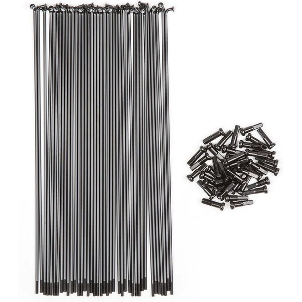 Spite BSD 186mm Butted (Pachet de 40 spite + Nipluri) Negru