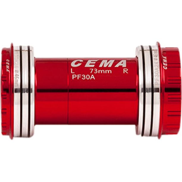 Butuc pedalier Cema PF30A pentru Shimano W 73 x ID 46 mm Ceramic-Red- Interlock